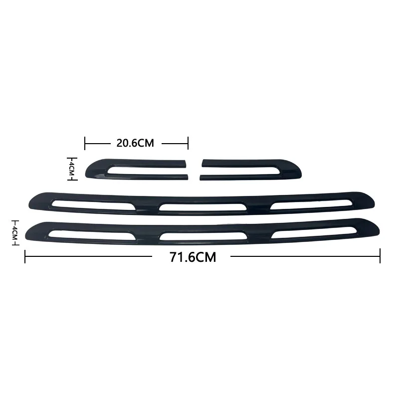 Car Front Net Grille Grid Trim Strip Fit For  For Haval Dargo 2021 2022 Exterior Modification Accessories