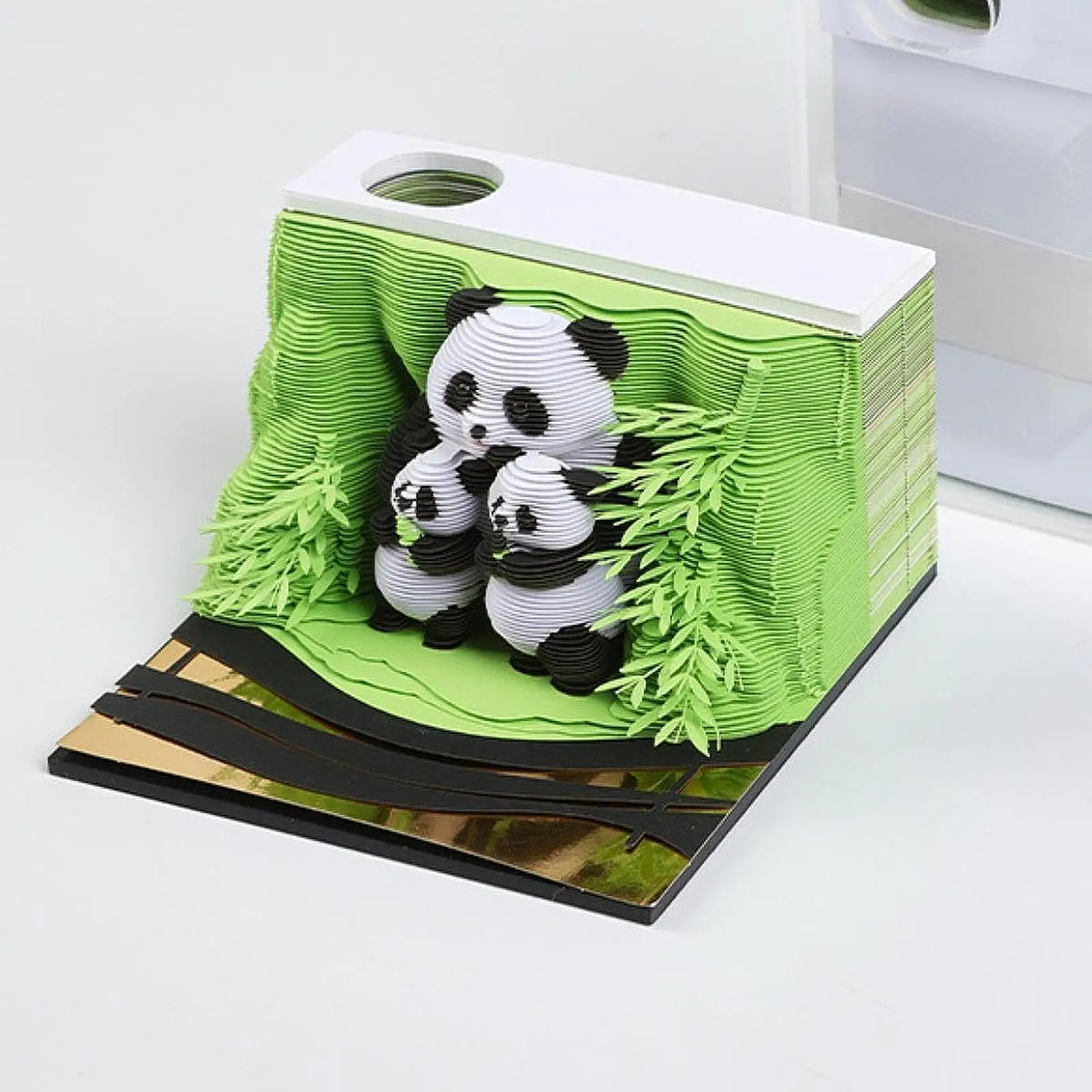 2025 3D Memo Pad Tear Away Paper Carving Sticky DIY Note Desktop Decoration Time Piece Calendar for Anniversary Home Office