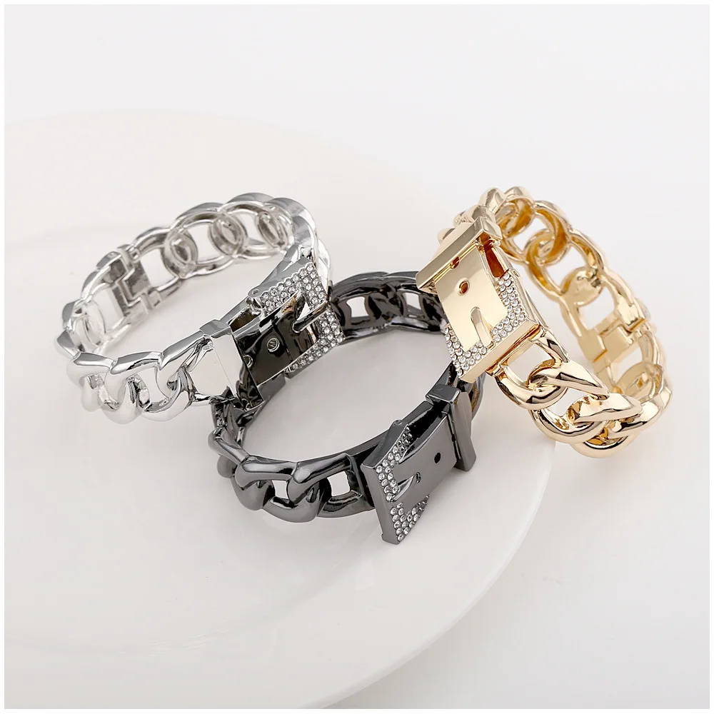 Cross-border bracelets Women's cold wind chains Light luxury bracelets Stacked wind Light luxury inlaid diamonds Foreign trade p