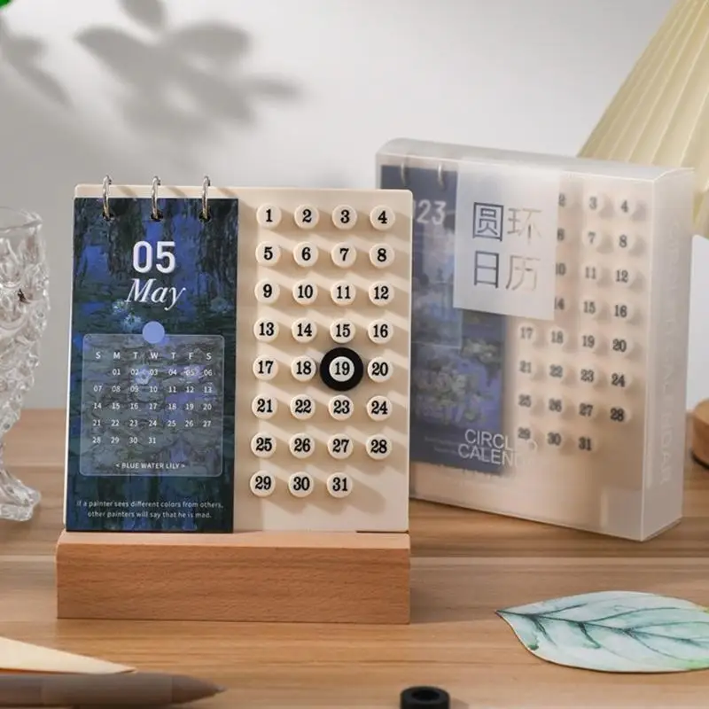 Calendario permanente mensile con desktop in legno Desktop ABS Calendario permanente Commoci decorazione per scrivania