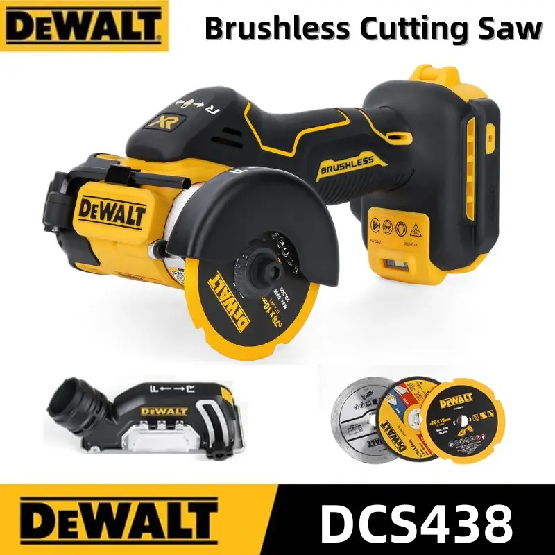 Dewalt-コードレス電気鋸Dcs438,20v,充電式リチウム電池,3in 76mm,ディスク切断機,電動工具