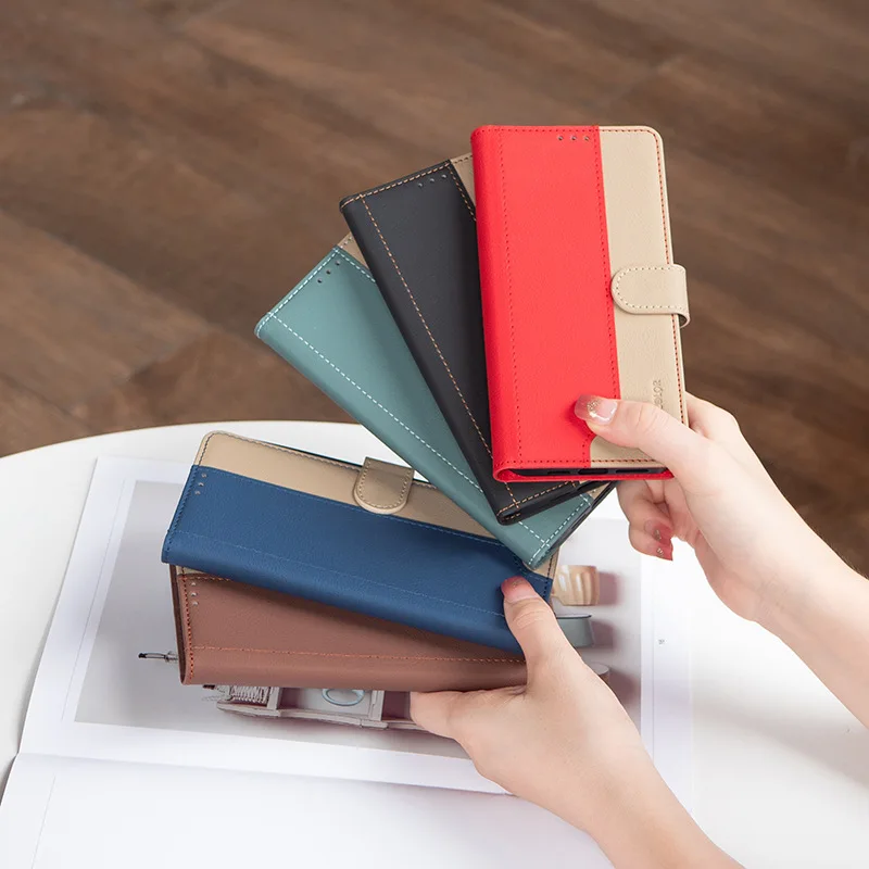Funda de cuero de lujo con tapa abatible y bloqueo RFID para Nokia C32 C22 G310 G42 G22, funda protectora tipo libro para Nokia G42, funda tipo billetera para teléfono.