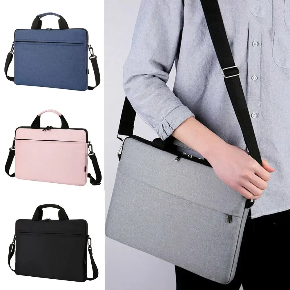 Bolso para ordenador portátil de 13/14/15,6 pulgadas, funda a prueba de golpes de alta calidad, bolsillo interior de gran capacidad, bolso con correa para un solo hombro