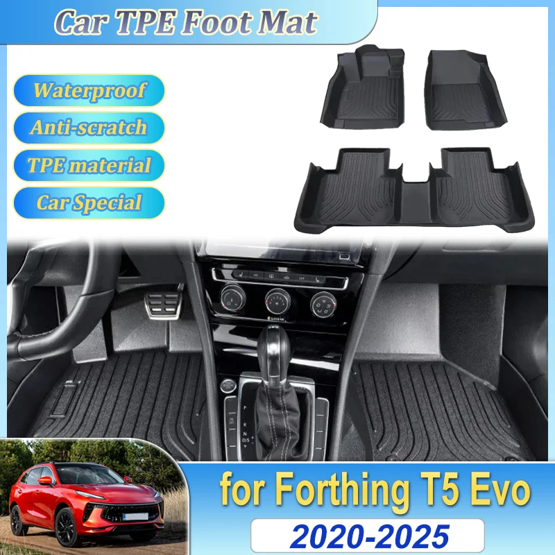 

Автомобильный коврик LHD для DFSK Forthing T5 Evo 2020 2021 2022 2023 ~ 2025 TPE, коврик для ног, кожаная подкладка для панели, ковры, аксессуары на заказ