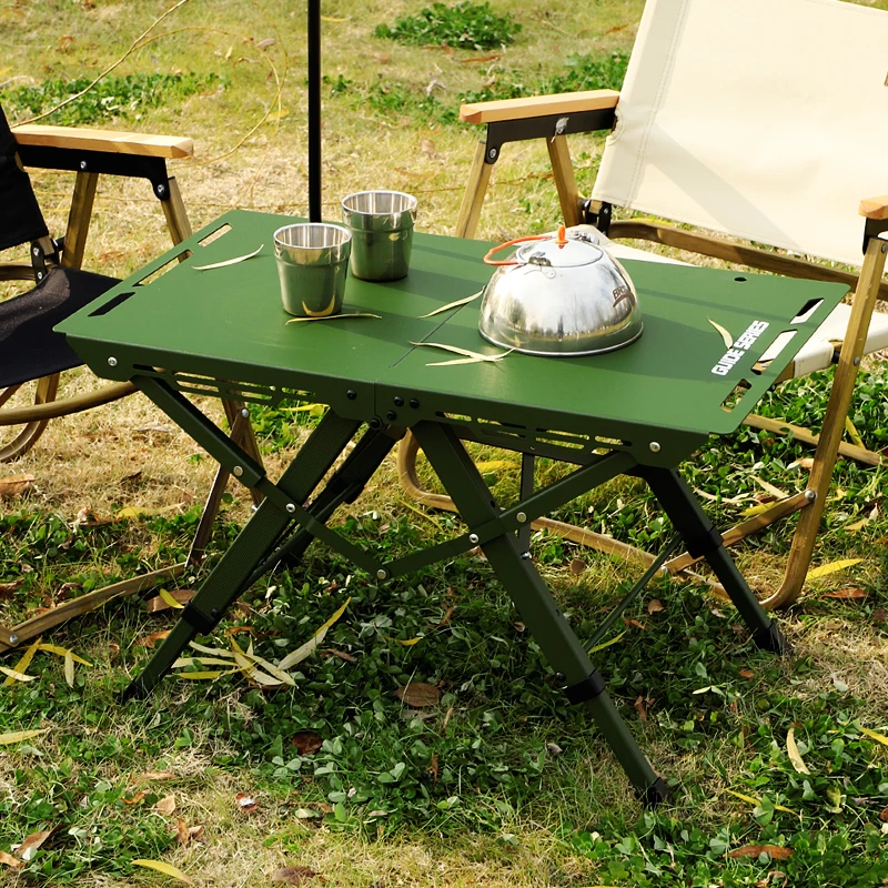 

Folding table Aluminum alloy quick-opening table Tactical camping picnic table