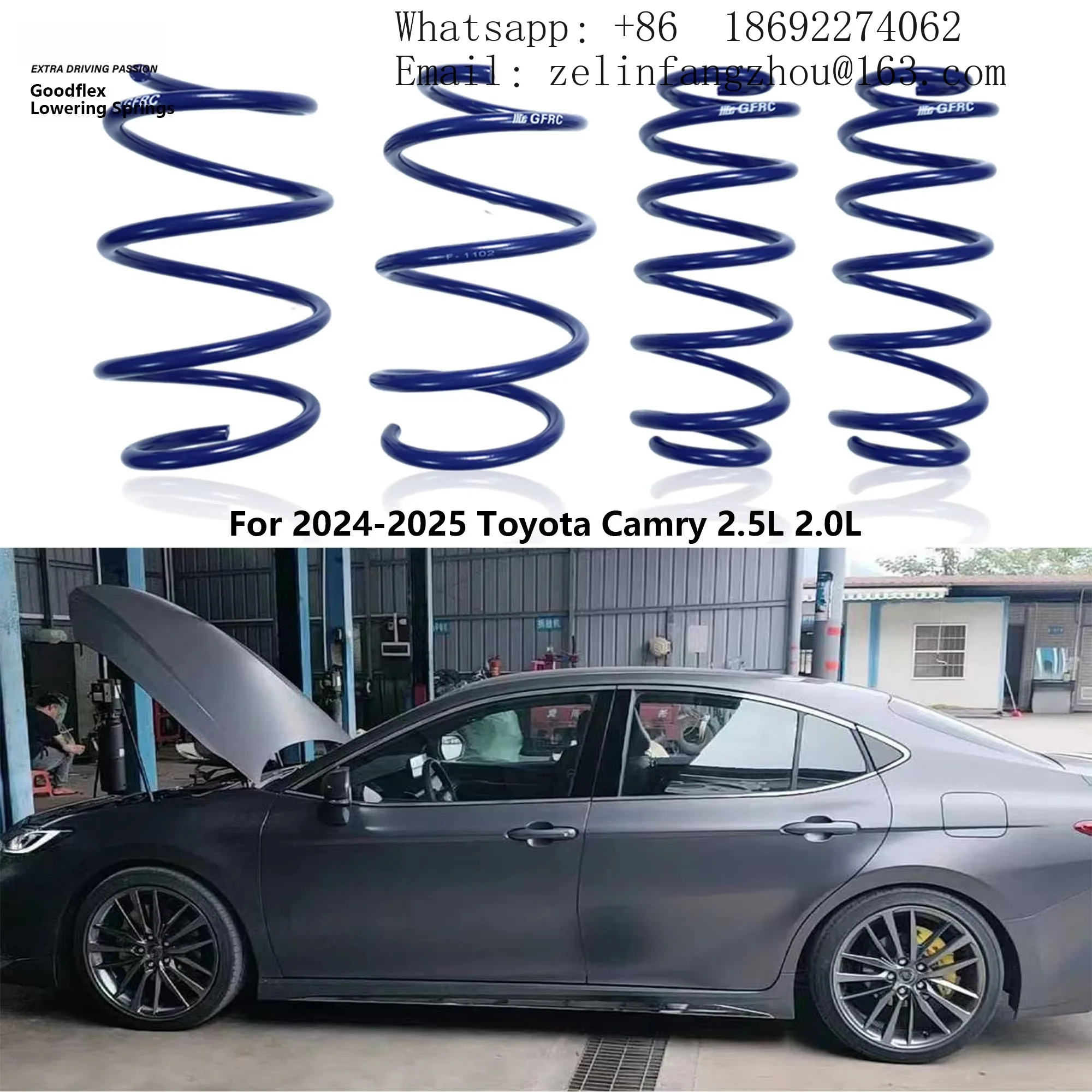 GFRC Lowering Springs Suspension Kit for Toyota Camry 2.5L 2.0L 2024-2025 Front Rear Sport Coil Springs Performance Pro
