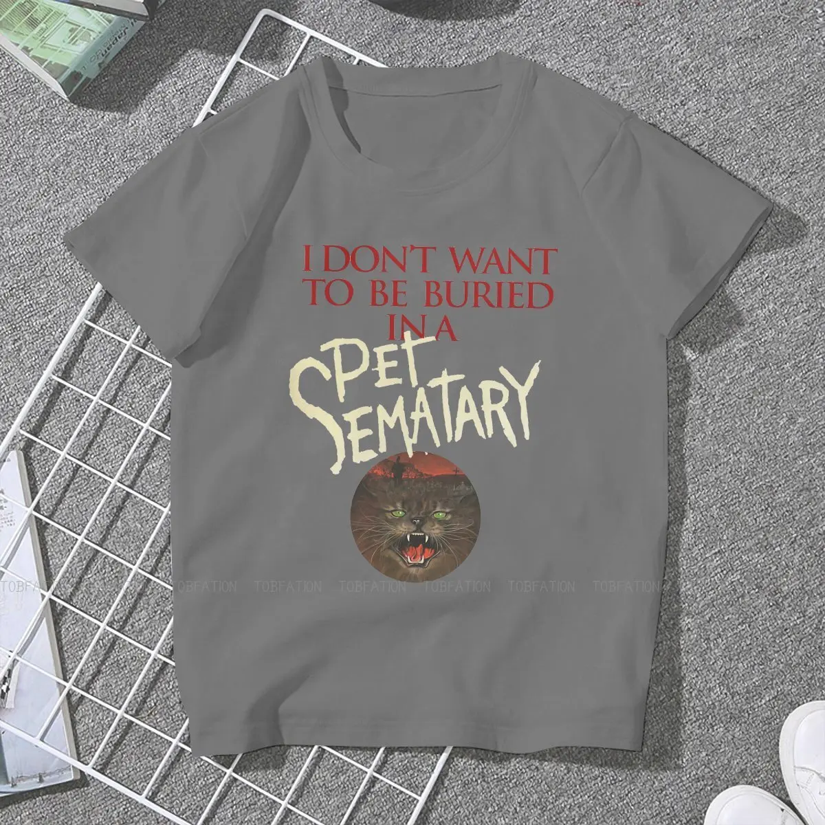 Pet Sematary Round Collar TShirt Ramone Cool and Ordinary Fabric Basic T Shirt Woman's Tops New Design Hot Sale