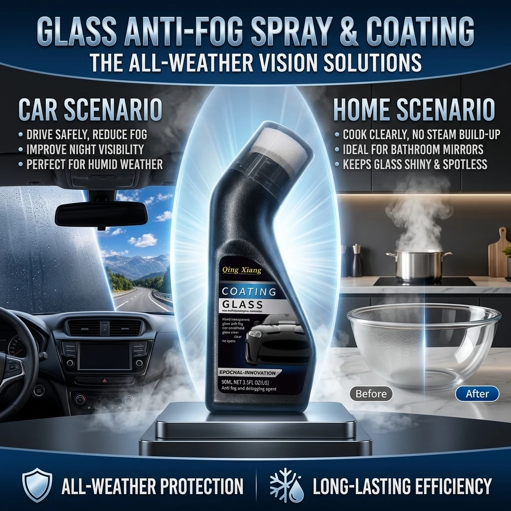 90ml  Long Lasting Defogger Coating Treatment Car Glass Anti-Fog Agent Front Windshield And Rearview Mirror For Safe Driving