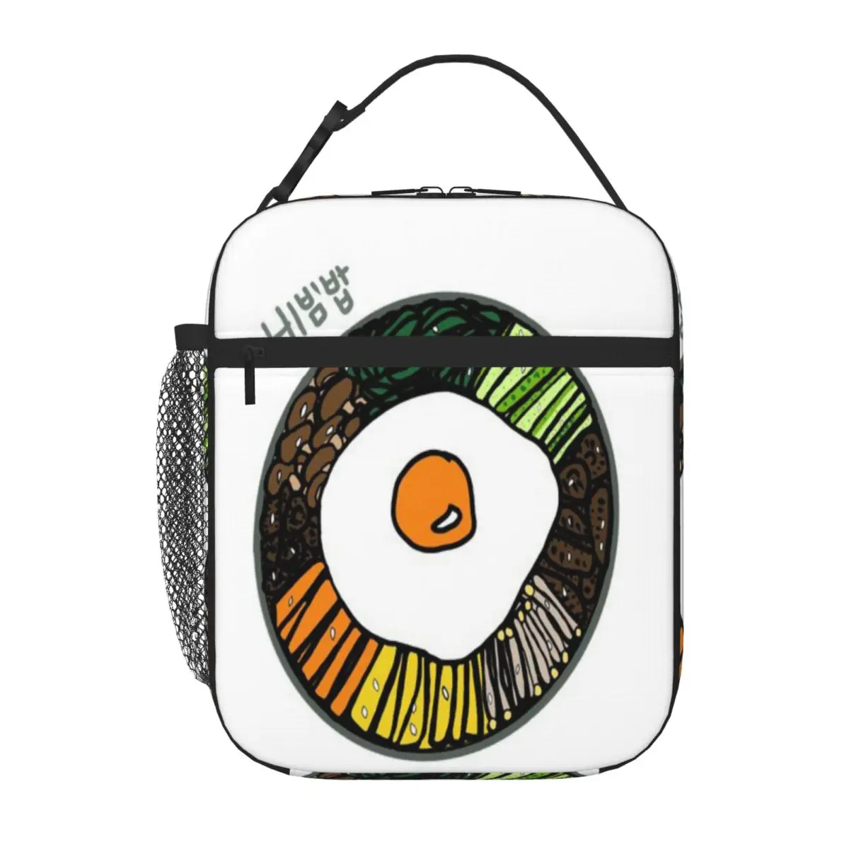 Hot Sale Perfect Combo Bimbimbap Travel Style Neoprene Lunch Bag Office Lunch Snack Bag