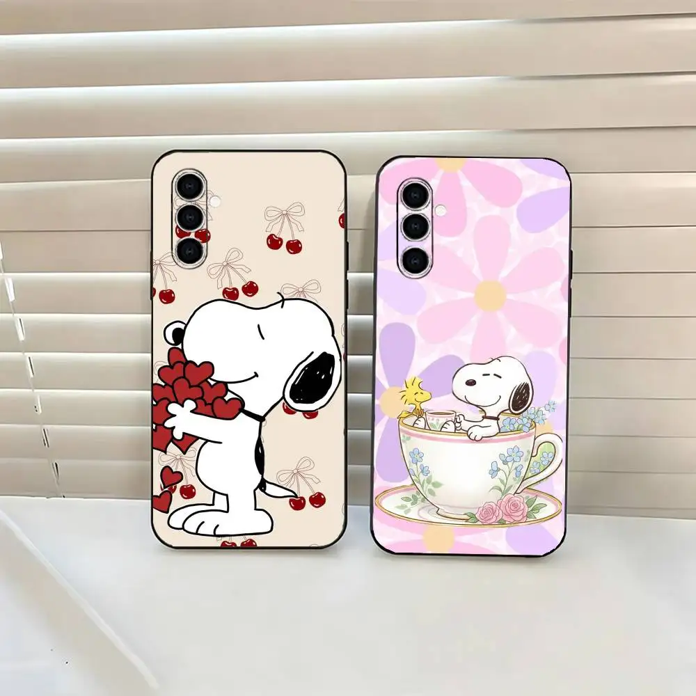 Cartoon Dog Cool S-Snoopy   For Samsung Galaxy A71,A70,A52,A51,A40,A30 Shockproof Silicone Soft TPU Soft Black Cover