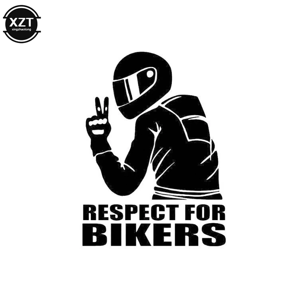 1 Stück RESPECT FÜR BIKERS Auto Motorrad Auto Aufkleber Abnehmbare Aufkleber3D reflektierende Aufkleber Aufkleber