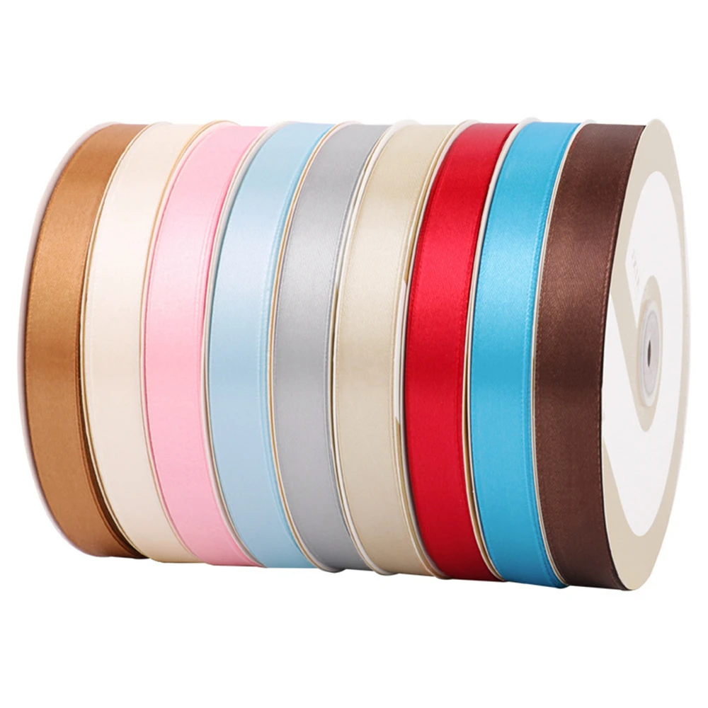 LORIE 100 yards/Roll 10-40mm Satin Wedding Ribbons for Wedding Christmas Birthday Party Banquet Decoration Custom Color