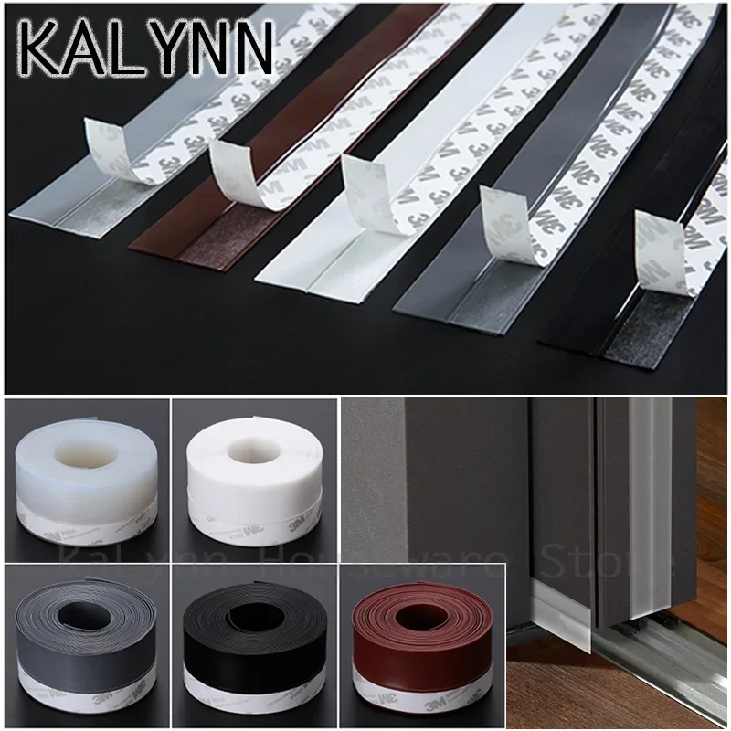 5M-10M Door Bottom Seal Strip Weather Window Rubber Seal Weatherstrip Windproof Dust Self Adhesive Door Windshield Sealing Tape