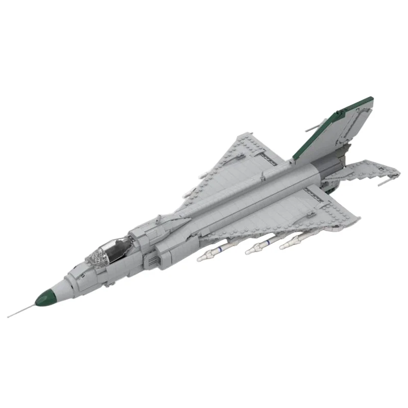 J-8II High-Altitude Interceptor Model MOC Building Bricks War Equipment Modular Technology Gifts Holiday Assemble Children Toys