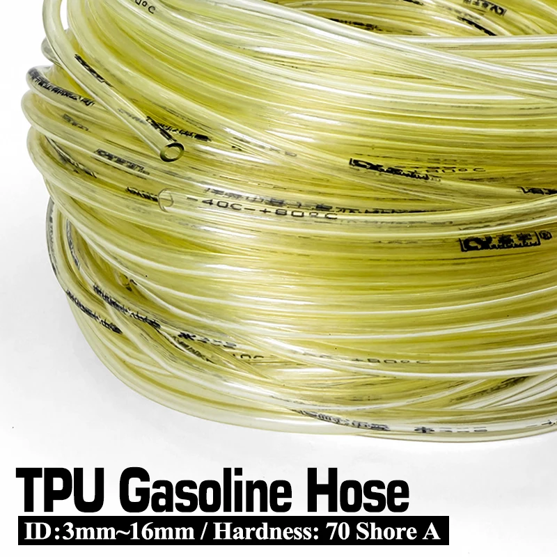 TPU Petrol Pipe Highly Flexible Petrol Pipe Oil Resistant for Motorcycle Car Fuel Tank DIY Tools 3x5 5X8 10X14 16X21mm