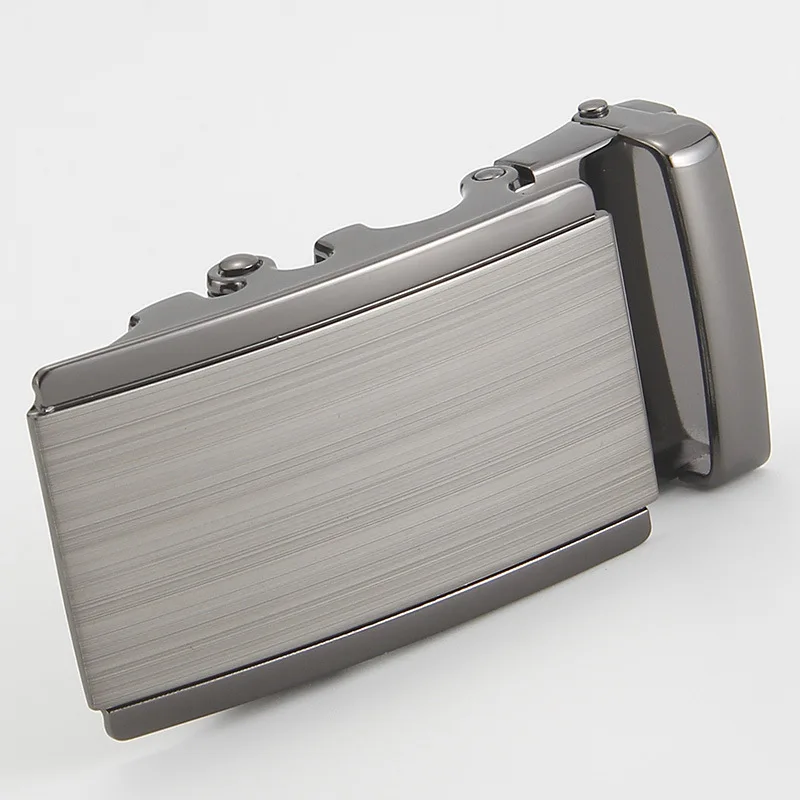 3.5 سنتيمتر سبيكة التلقائي مشبك الرجال حزام الملحقات بندقية رمادي عادية بسيطة الأعمال عادية حزام مشبك #2