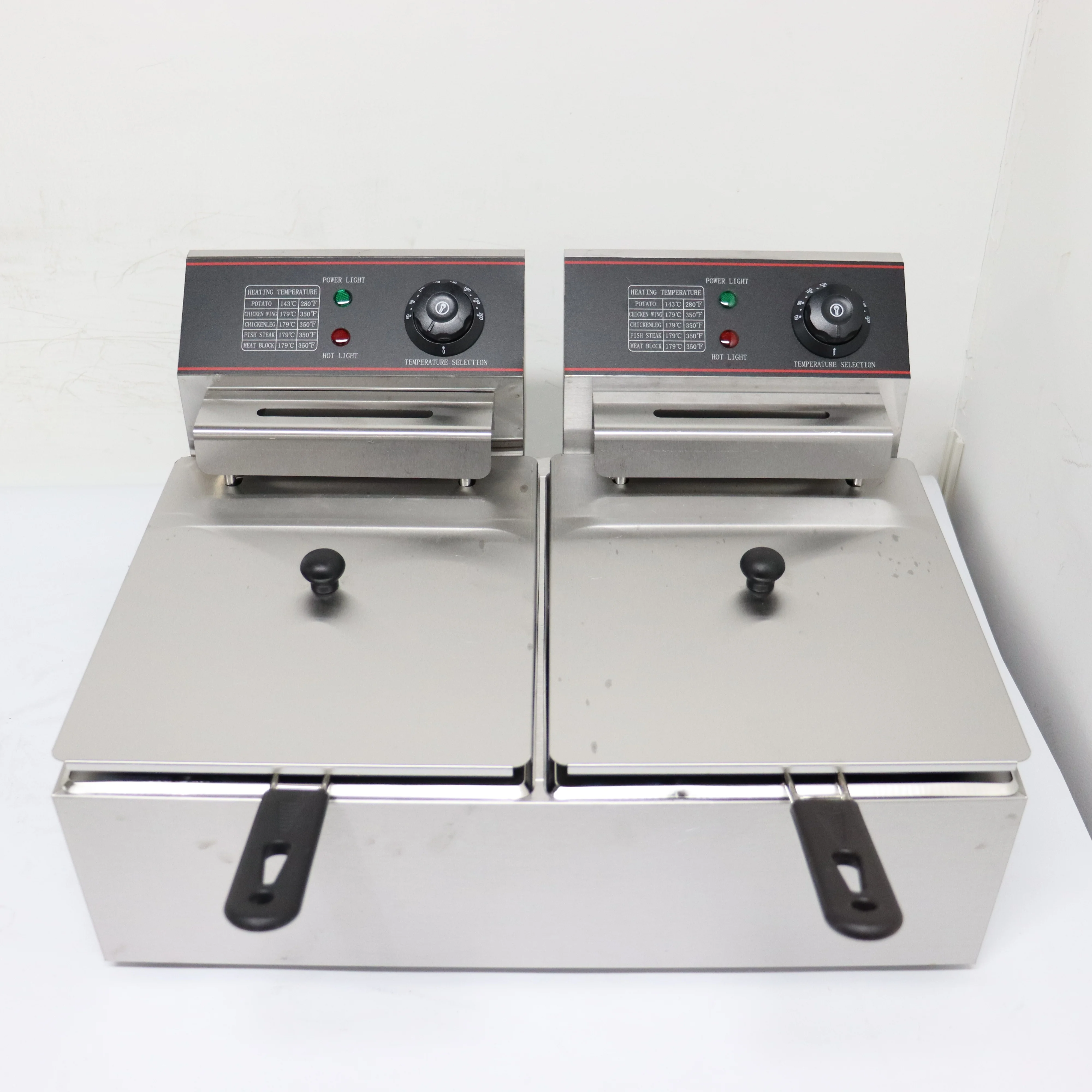 

Commercial Kitchen Restaurant Catering Equipment Chicken Potato Double Tank Fryer Electric Deep Fryers