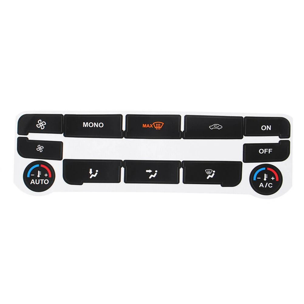 

1x A/C Button Sticker A/C Climate Control Button Repair Decals Stickers Black For Ford S-Max For Your AC Unit Car Decoration Car