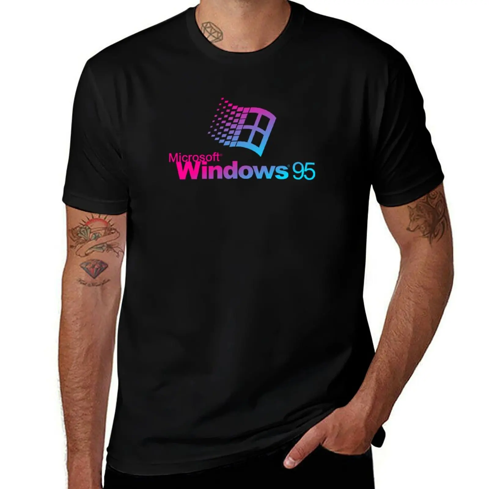 Basic Windows 95 Gradient Logo T-Shirt Cool Dry Performance T-Shirt