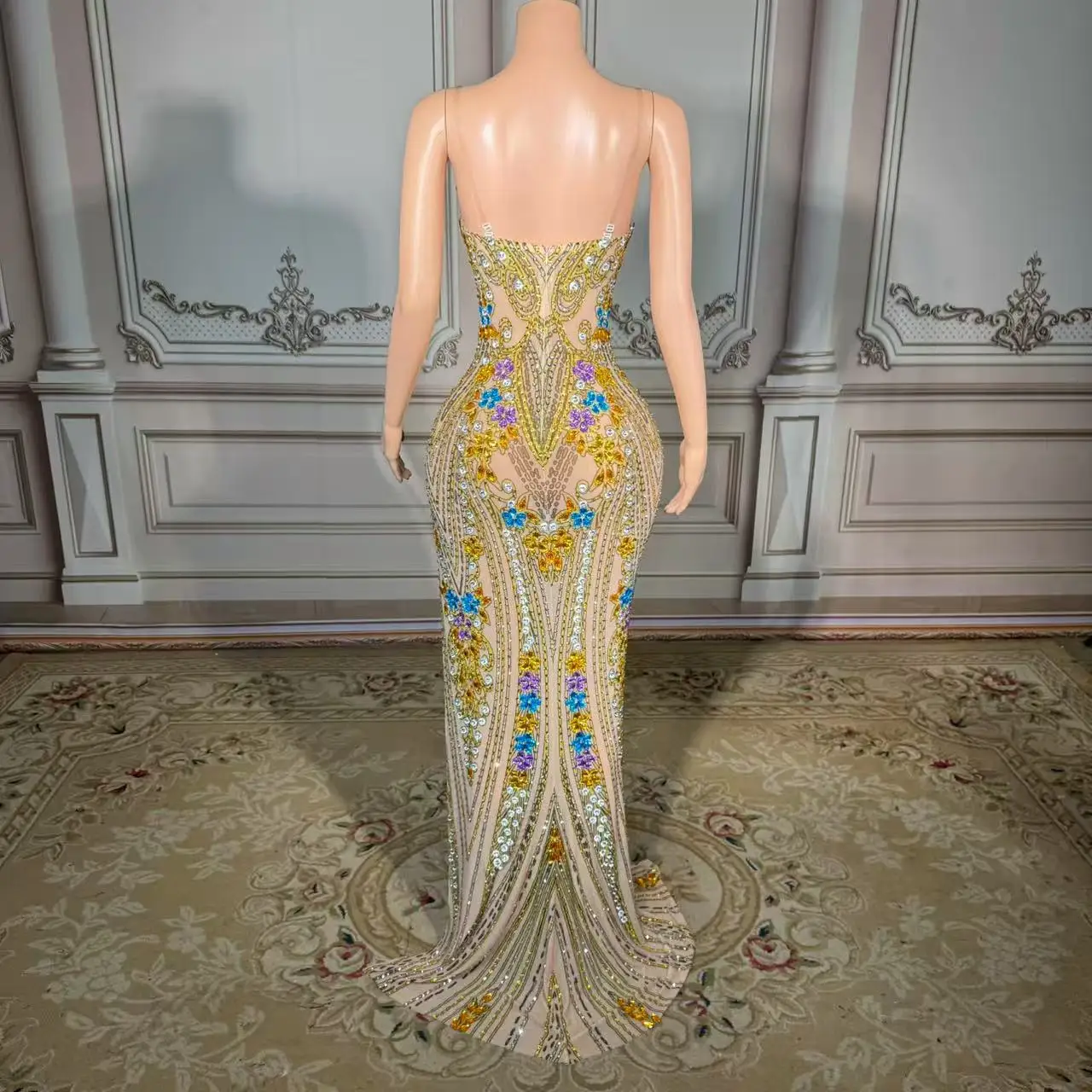 ชุดราตรีหรูหรา ZD รุ่นปี 2025 เสื้อผ้าผู้หญิงขายส่ง ชุดราตรีหรูหรา Vestidos De Noche ผ่าสูง