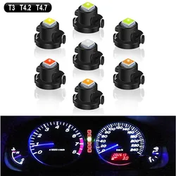 10/6/2Pcs Super Bright T3 T4.2 T4.7 Led Bulb Canbus Car Interior Lights Indicator Dashboard Warming Instrument 3030SMD Lamps Red