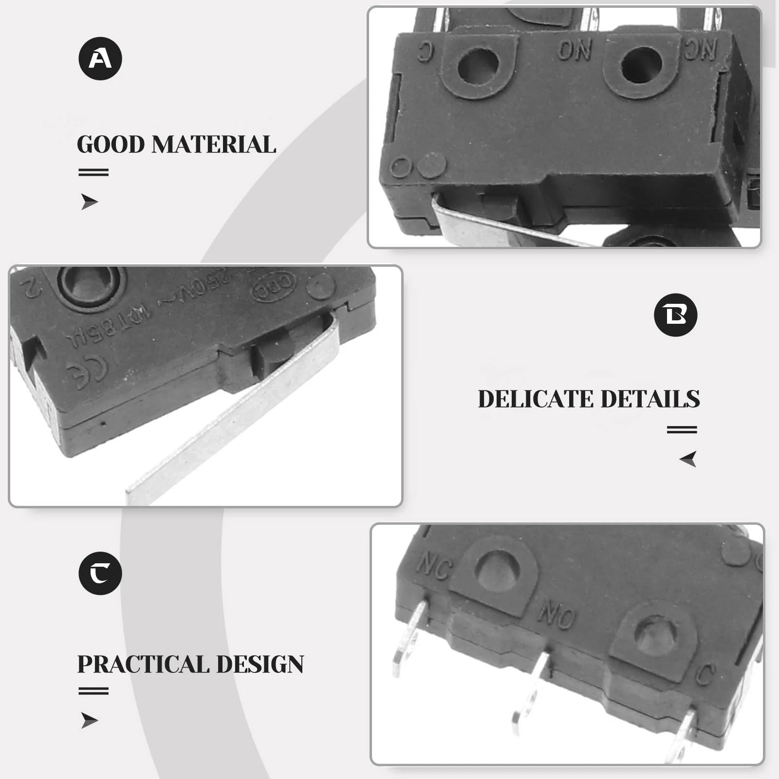 

20pcs Micro Switch Button Limit Switch Types Electric Micro Switches Pushbutton Touch Switches Long Appliances Audio