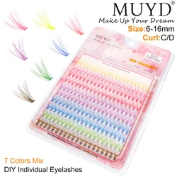 Colored mink eyelashes are natural and easy to operate. Multi colored eyelashes party eyelash makeup tool, Russian curly eyelash