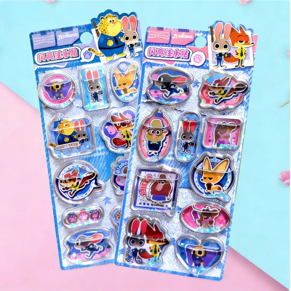 Adesivos 3D Zootopia DIY para Decoração de Cadernos, Álbuns e Diários, Papelaria Fofa de Judy para Estudantes