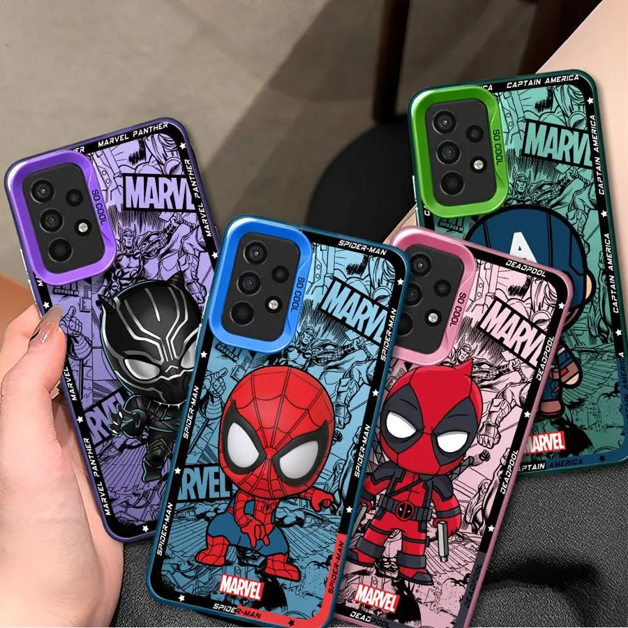 Cartoon Marvel Spiderman Groot Case for Samsung Galaxy A54 A73 A51 A24 A21s A33 A32 A53 A52s A23 A72 A55 A34 A71 A35 A22 Cover