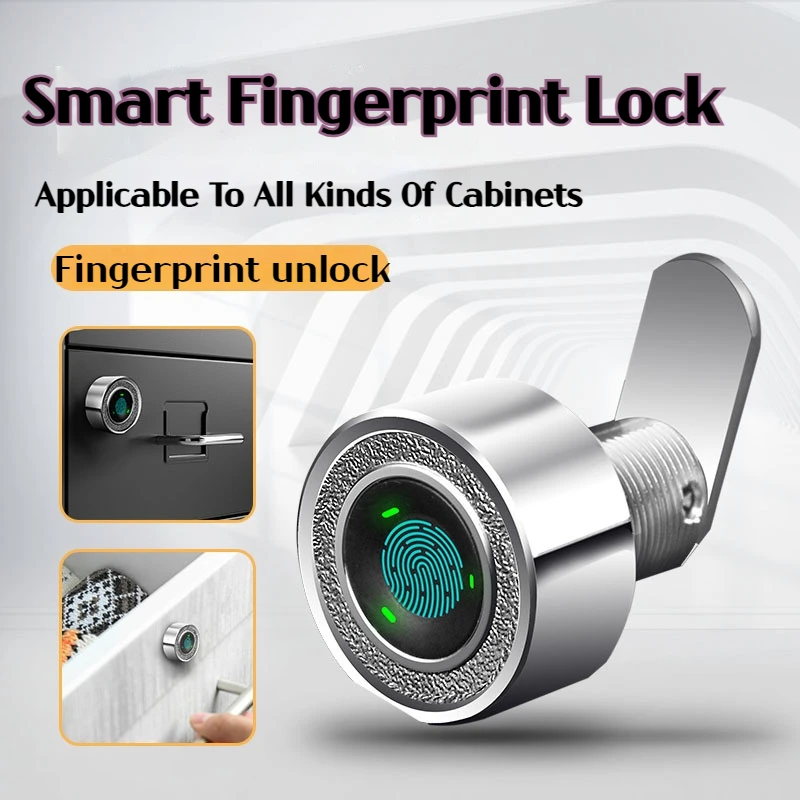 Drawer Fingerprint Lock Electronic Smart File Cabinet Double Door Lock Locker Shoe Cabinet Wardrobe Password Mailbox Lock