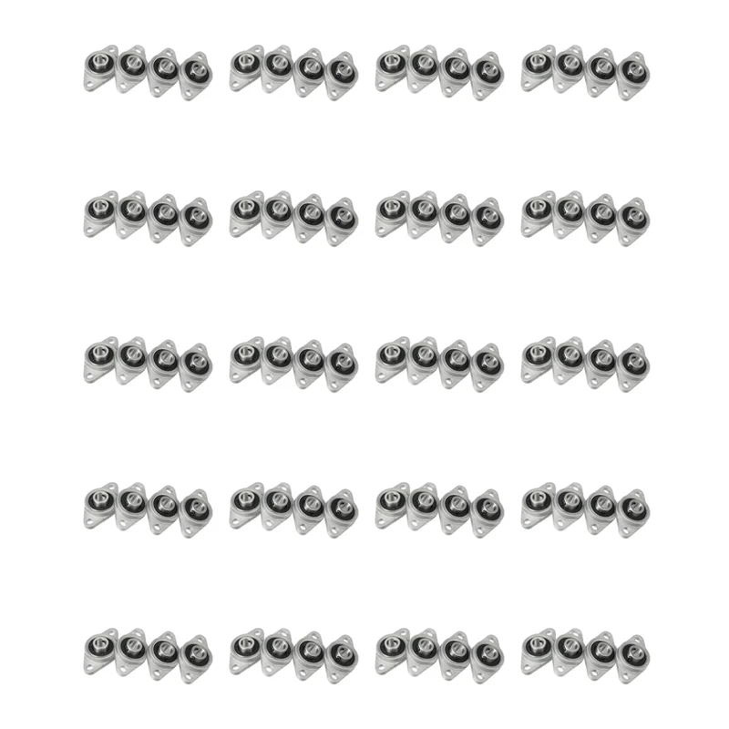 

ABWZ-80Pcs Kfl08 Pillow Block Bearing 8Mm Bore Diameter Zinc Alloy Rhombic Flange Bearing For Cnc