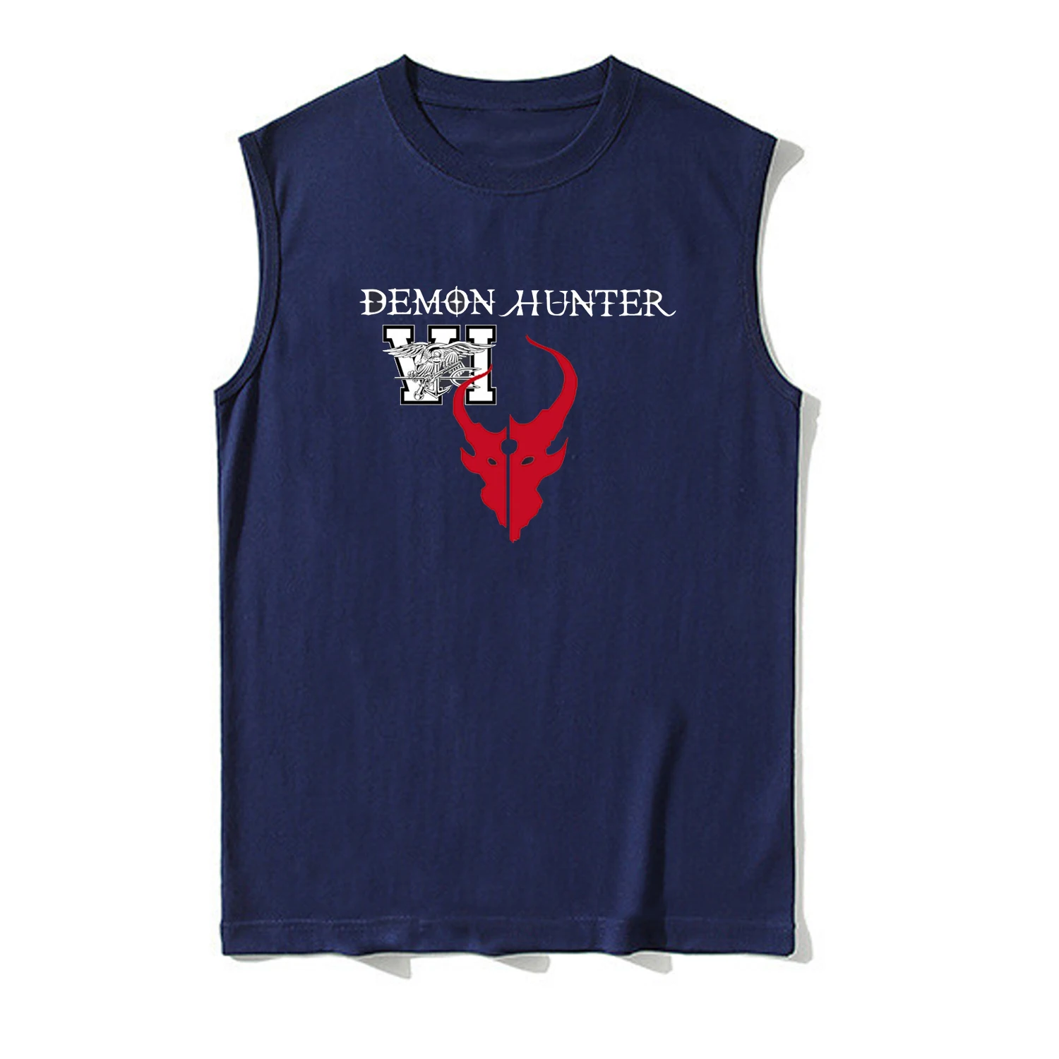 Naval Seals NSWDG Seal Tema 6 Six Demon Hunter Vests 100% Cotton O-Neck Tank Tops Summer Casual Mens Sleeveless T-shirt