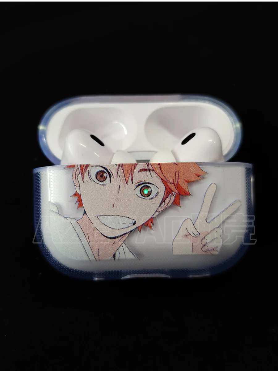 Cute Japan Anime Oya Haikyuu Love Volleyball Earphone Case For AirPods 12 3 Pro Clear silicone wireless Bluetooth headphone case