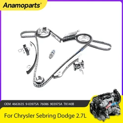 Engine Part Timing Chain Kit Fit 2.7 L Gas For Chrysler Concorde Sebring Dodge Intrepid Stratus 2.7L V6 DOHC 02-06 OEM 4663635