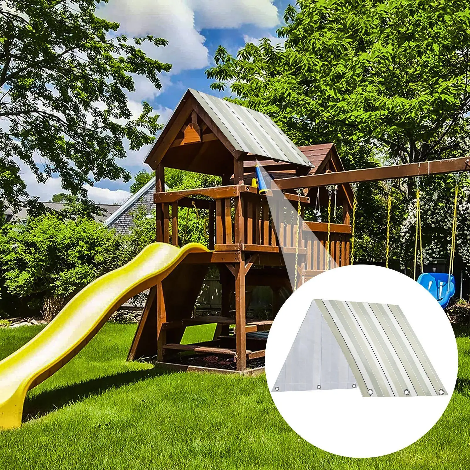 

Replacement Canopy for Outdoor Swing 43x90 Inch Swing Set Replacement Tarp Gazebo Pergola Accessories for Sun Protection Yard