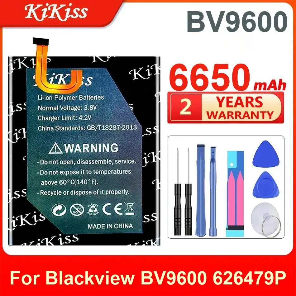 

6650Mah Kikiss Battery BV9600 For Blackview 626479P