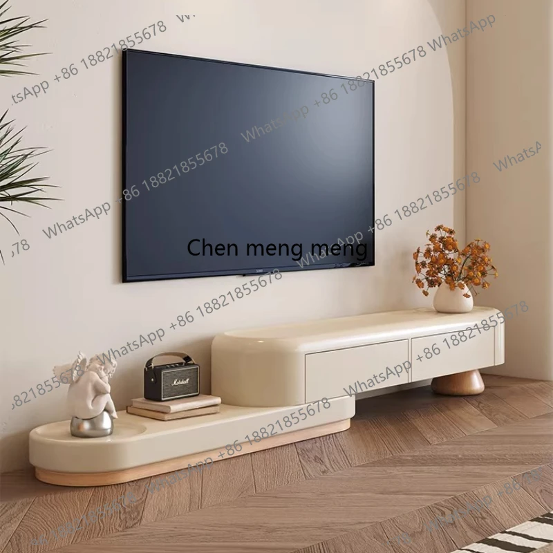 Luxuriöser TV-Schrank aus Eichenholz, Modernes Weißes Design, Vintage TV-Möbel für Wohnzimmer, Fernsehtisch