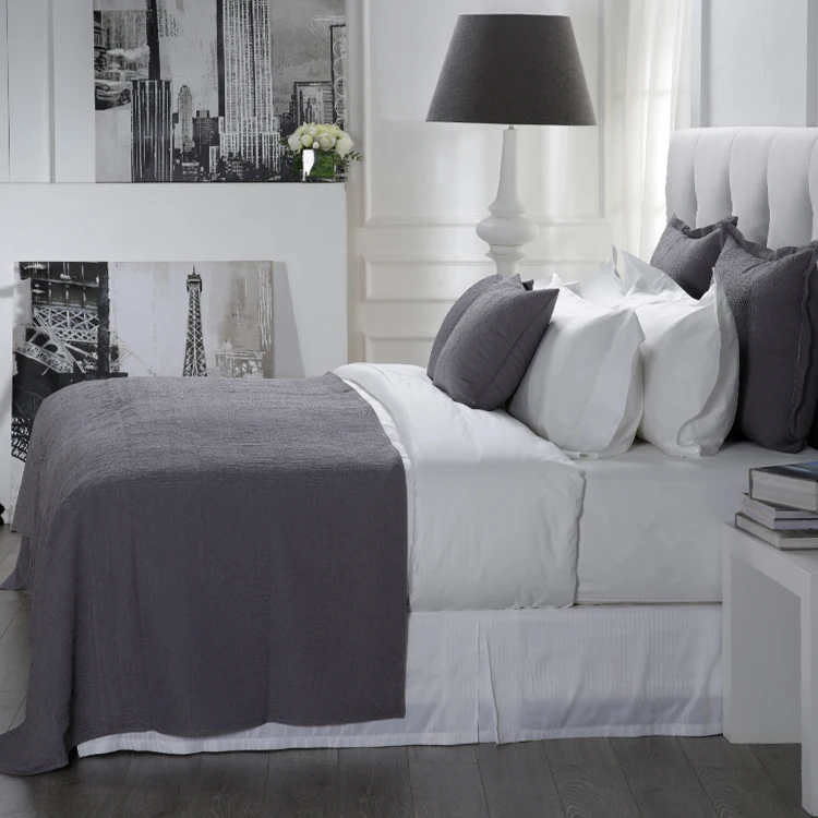 Wholesale Bedding Sets Cheap Flax Linen Bedding Set White 100% Cotton Comforter Sets Bedding for Hotel