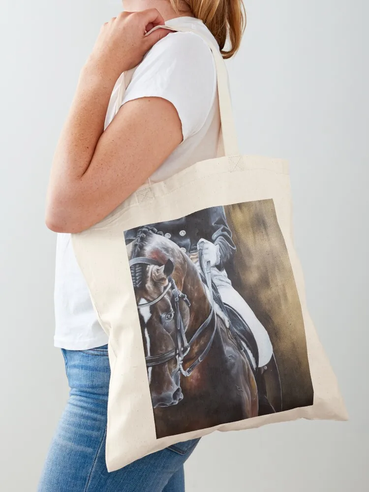 

Dressage Horse on Gold Tote Bag Women bags large tote bag custom fabric bag Women's shopping