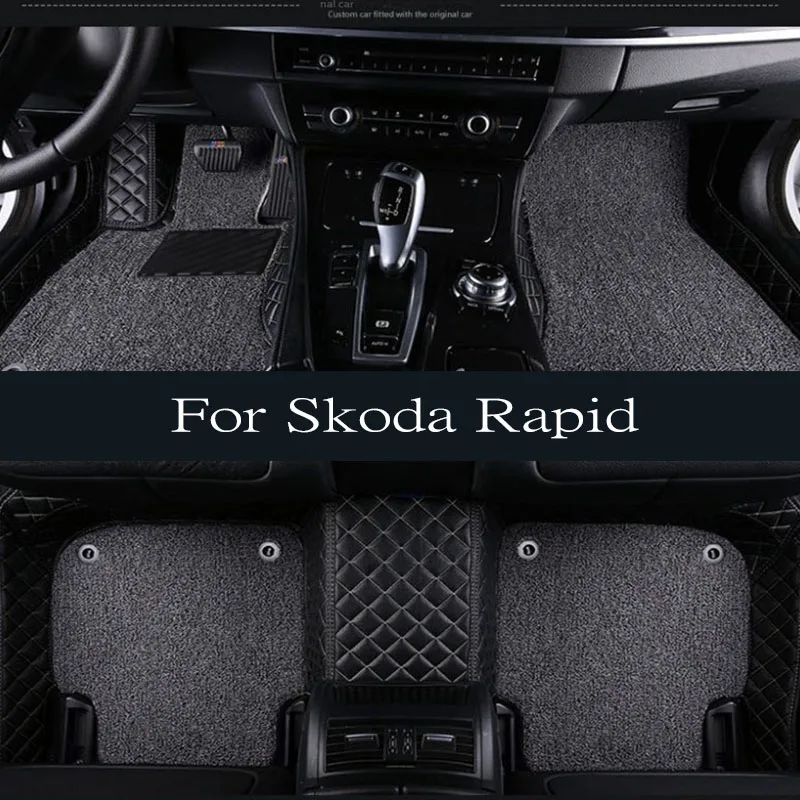 

Car Floor Mats For Skoda Rapid 2013 2014 2015 2016 2017 2018 2019 2020 Custom Auto Foot Pads Carpet Cover Interior Accessories