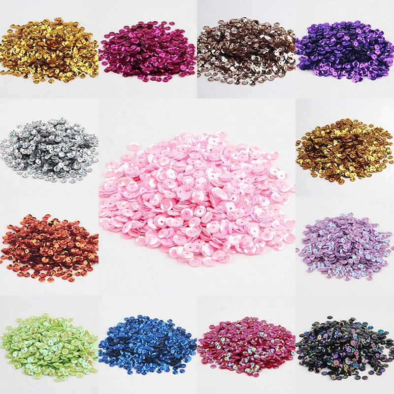 Multi Color Sequins Round Cup Sequin PVC Multi Size 4mm 5mm 6mm Paillettes Sewing Wedding Crafts Women Garments Accessories 10g