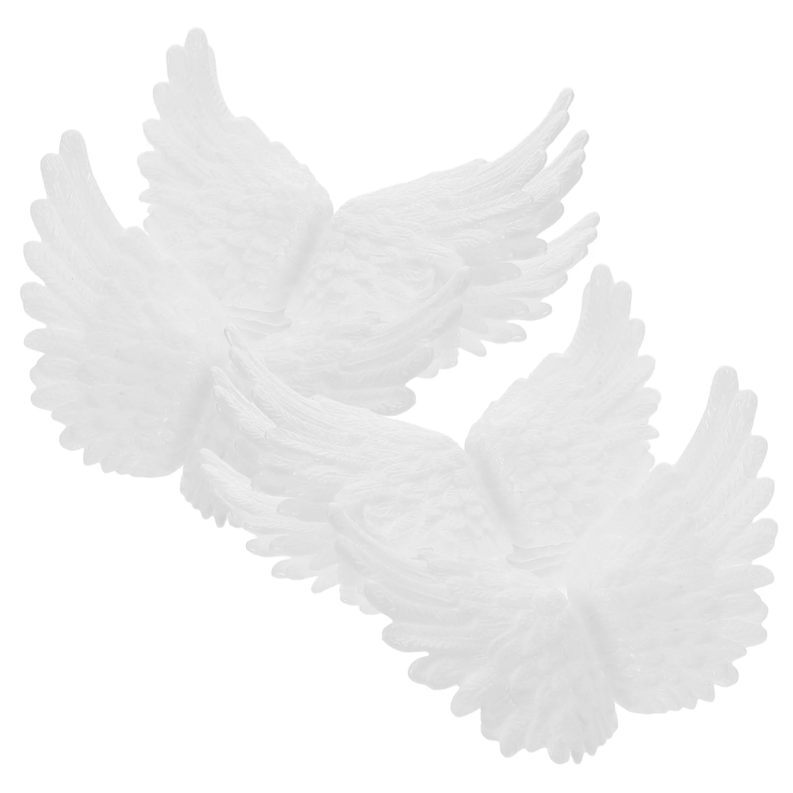 

18Pcs White Mini Wings Cake Decor Angel Cupcake Toppers for Birthday Christmas Party DIY Craft Decoration Reusable Props