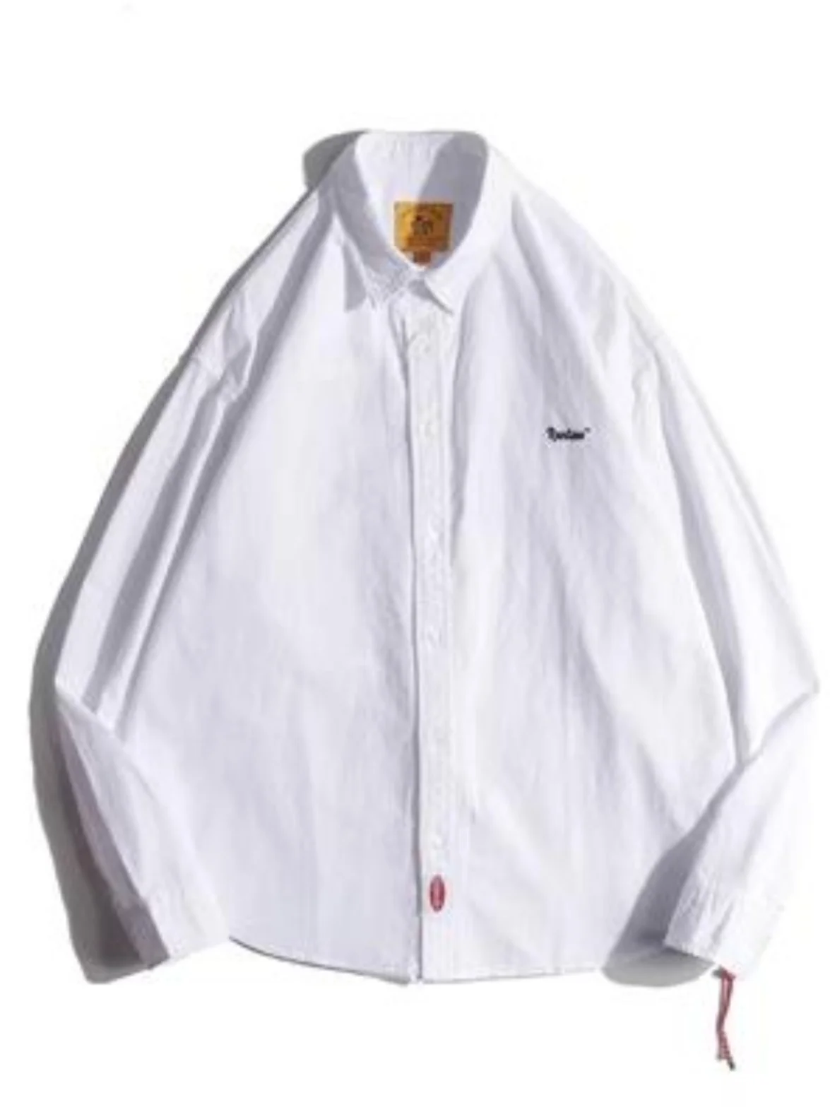 Loose Fit Oxford Cloth Long Sleeve Shirt Unisex  Color Autumn Wear Resistant Cotton Male Female Style Japanese Hong Kong...