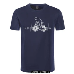 Kolarstwo górskie MTB T Shirt markowe ubrania rowery koszulka z logo rower górski bicie serca zabawna koszulka rowerowa na prezent