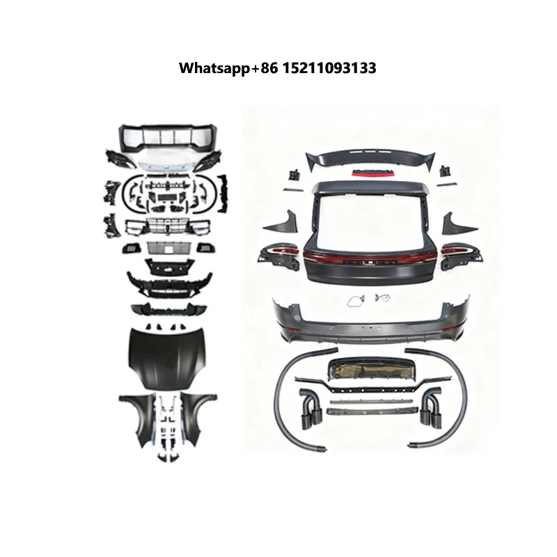 TEGARRY Bodykit Upgrade Kit 9Y0.2 New High Quality Front Lip Rear Diffuser Side Skirts Clips Exhaust for 2011-2017 for Cayenne