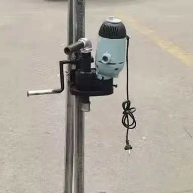 Customized Compact Handheld Electric Drill – Vertical Stand Design for Home Water Well Drilling
