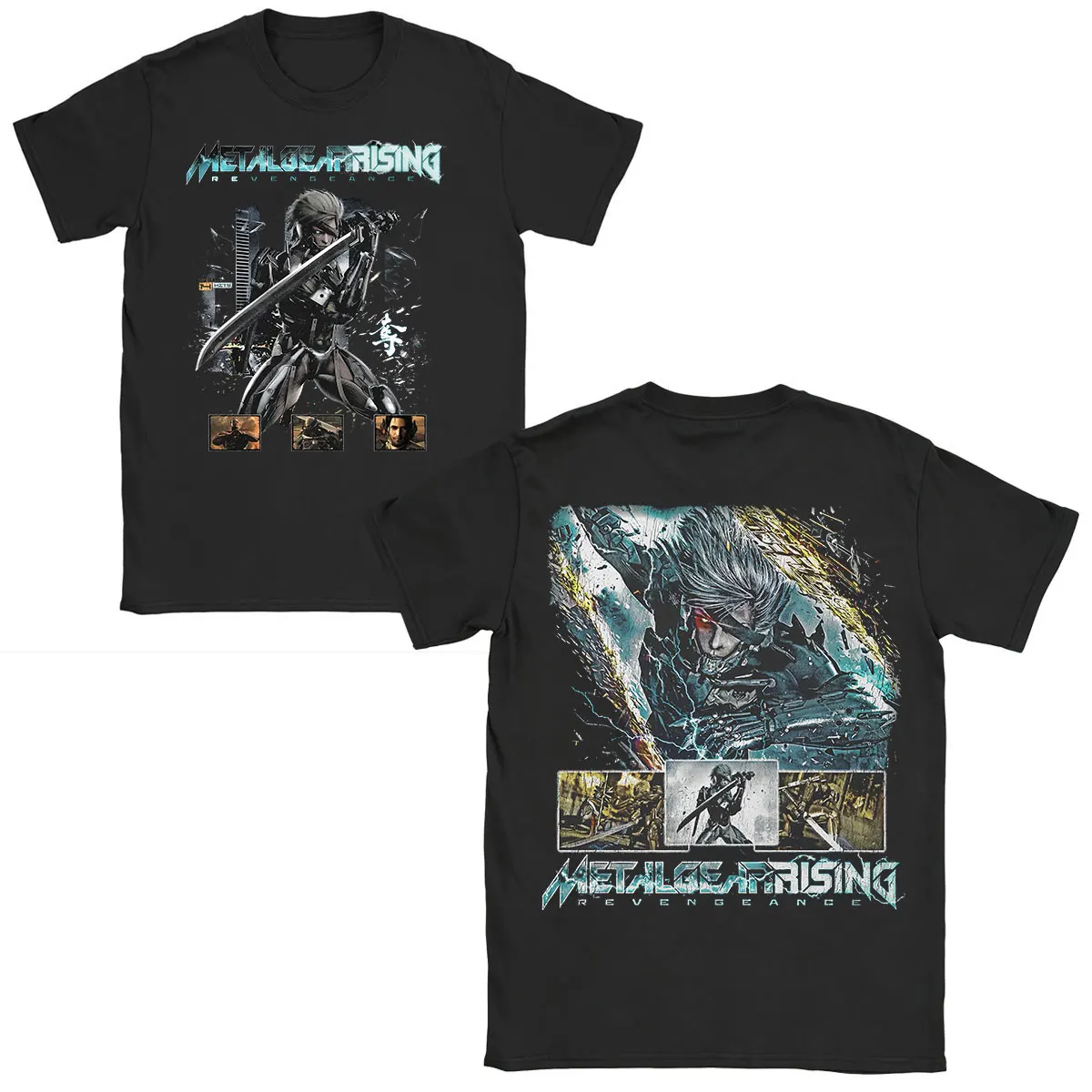 GAME Metal Gear Rising Revengeance Raiden T-shirts Men's Women Clothing Cotton Casual Oversized Short Sleeve T Shirts Streetwear