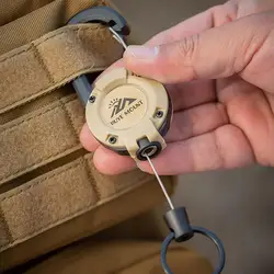 Automatic Retractable Wire Rope Anti Theft Easy-to-pull Buckle Rope Elastic Keychain Sporty Retractable Key Ring Anti Lost tool