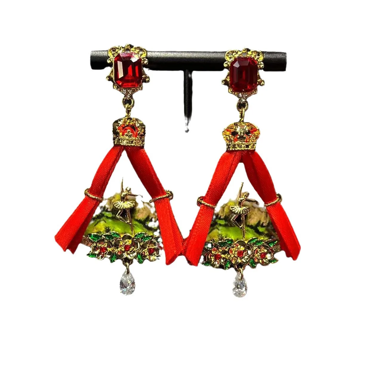 Medieval Vintage French Court Retro Latin Girl Stage Earrings European and American Exaggerated Personality Heavy Earrings
