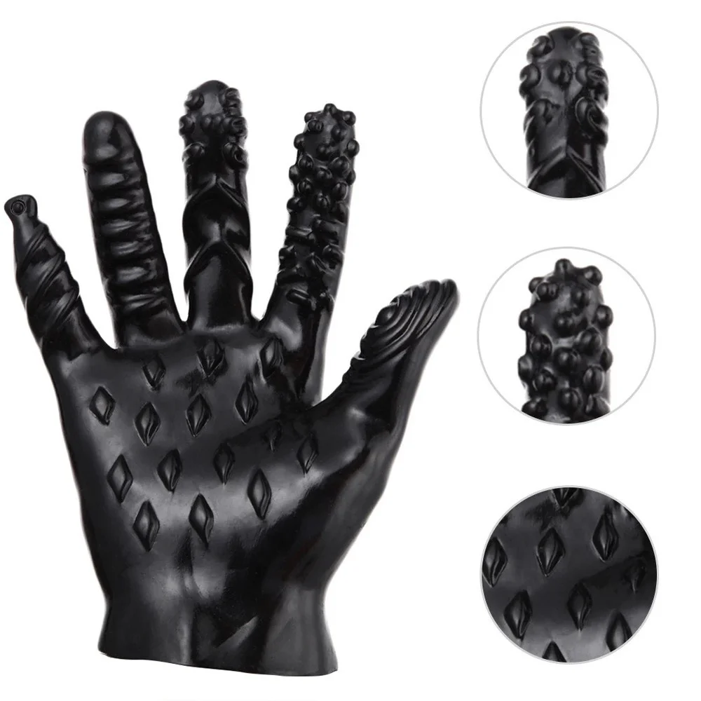 Strapon Finger Spiked Sex Gloves Masturbation Silicone Magic Flirting Gloves Adult Couples Orgasm Sex Products Erotic Shop